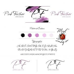 Kit Branding "Pink Feather"