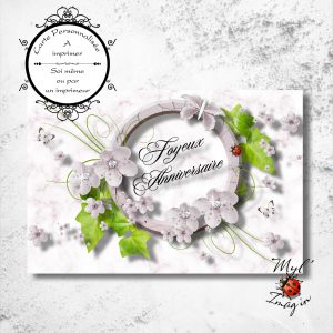 Carte Postale "Anniversaire fleur"