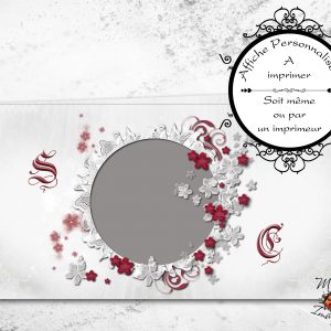 Faire part de mariage Rouge Dentelle