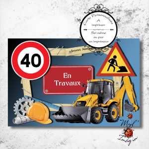 Carte Postale "Travaux Public"
