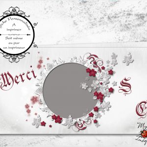 Remerciement "Rouge Dentelle"