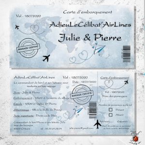 Faire part AdieuLeCélibat'AirLines
